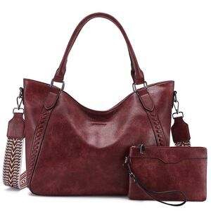 9125 Handbags PU Leather Shoulder Bags with Adjustable Shoulder Strap